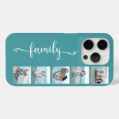 Script Familie Foto Teal Case-Mate iPhone Case (Achterkant (horizontaal))