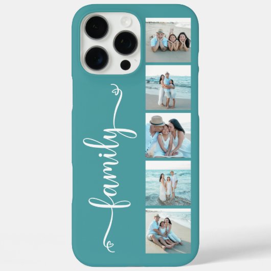 Script Familie Foto Teal Case-Mate iPhone Case (Achterkant)