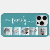Script Familie Foto Teal Case-Mate iPhone Case (Achterkant (horizontaal))