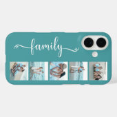 Script Familie Foto Teal Case-Mate iPhone Case (Achterkant (horizontaal))