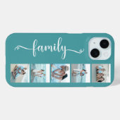 Script Familie Foto Teal Case-Mate iPhone Case (Achterkant (horizontaal))