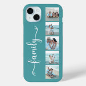 Script Familie Foto Teal Case-Mate iPhone Case (Achterkant)