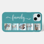 Script Familie Foto Teal Case-Mate iPhone Case (Achterkant (horizontaal))