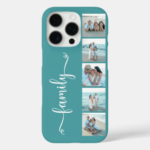 Script Familie Foto Teal iPhone 16 Pro Hoesje
