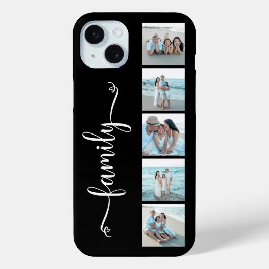 Script Familie Foto Zwart Case-Mate iPhone Case (Achterkant)