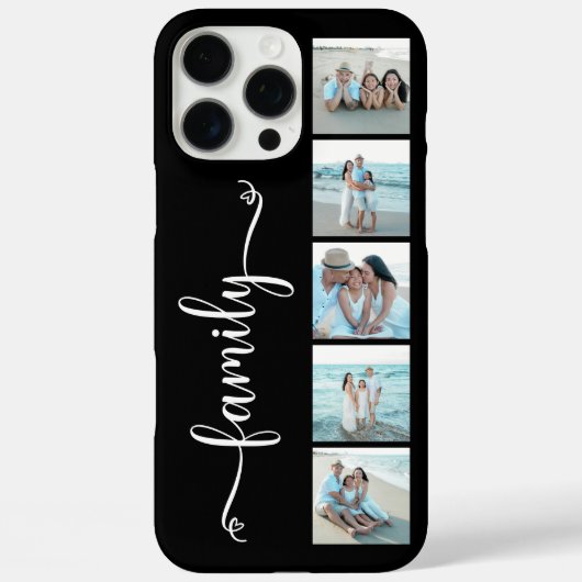 Script Familie Foto Zwart Case-Mate iPhone Case (Achterkant)