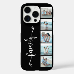 Script Familie Foto Zwart iPhone 16 Pro Hoesje