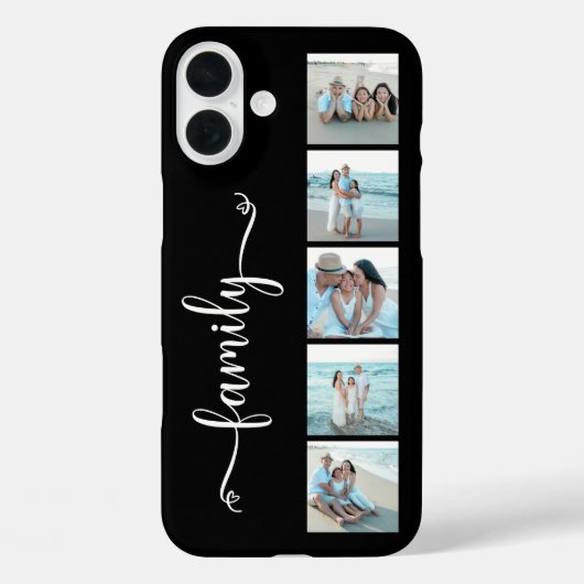 Script Familie Foto Zwart Case-Mate iPhone Case (Achterkant)