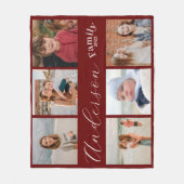 Script familie fotocollage Fleece Deken (Voorkant)