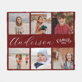 Script familie fotocollage Fleece Deken