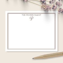 Script Familie Initiaal Monogram Bruin Schrijfpapi