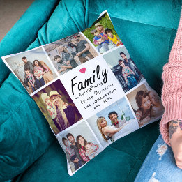 Script Familie is Alles Foto Collage Aandenken Kussen