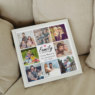 Script Familie is Alles Foto Collage Aandenken Poster