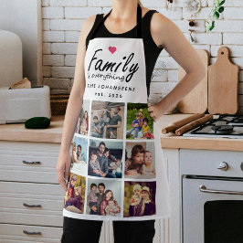 Script Familie is Alles Foto Collage Modern Schort