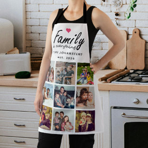Script Familie is Alles Foto Collage Modern Schort