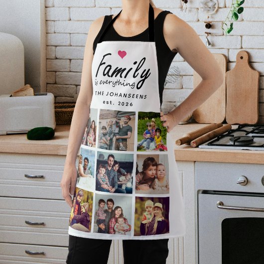 Script Familie is Alles Foto Collage Modern Schort