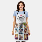 Script Familie is Alles Foto Collage Modern Schort (Gedragen)