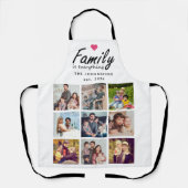 Script Familie is Alles Foto Collage Modern Schort (Voorkant)