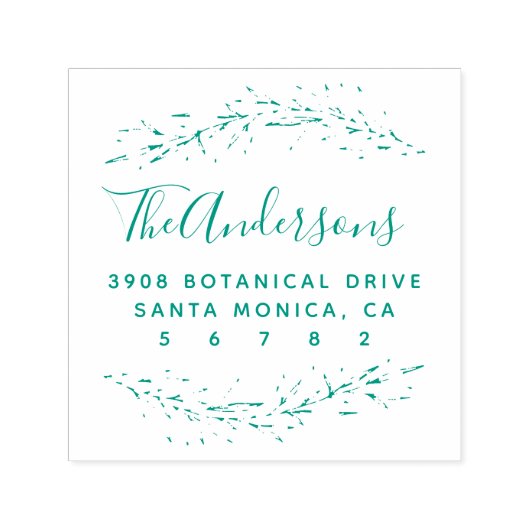 Script Familienaam Aangepast retouradres Zelfinktende Stempel (Design)