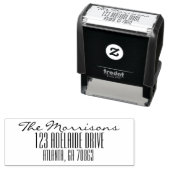 Script Familienaam Adres Zelfinktende Stempel (In situ)