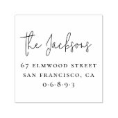 Script Familienaam & Serif Adres Zelfinktende Stempel (Design)