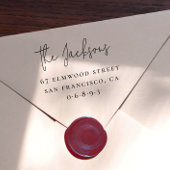 Script Familienaam & Serif Adres Zelfinktende Stempel