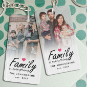 Script Family is Everything 2 Sided Custom Photo Sleutelhanger