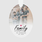 Script Family is Everything Modern Custom 2 Photo Ornament (voorkant)