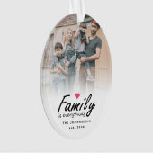 Script Family is Everything Modern Custom 2 Photo Ornament (voorkant)