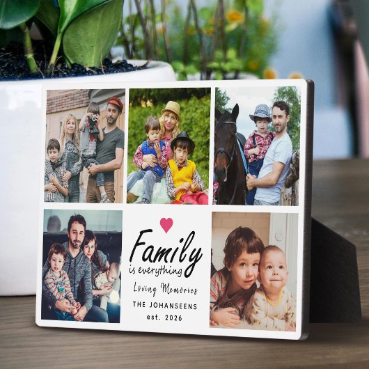 Script Family is Everything Photo Collage Keepsake Fotoplaat