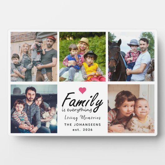 Script Family is Everything Photo Collage Keepsake Fotoplaat (voorkant)