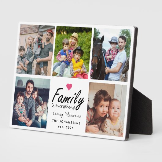 Script Family is Everything Photo Collage Keepsake Fotoplaat (Zijkant)