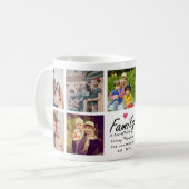 Script Family is Everything Photo Collage Keepsake Koffiemok (Voorkant links)