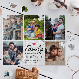 Script Family is Everything Photo Collage Keepsake Legpuzzel