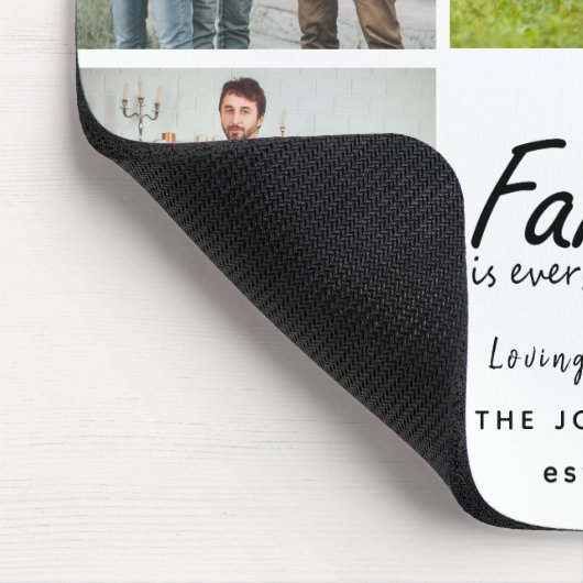 Script Family is Everything Photo Collage Keepsake Muismat (Hoek)