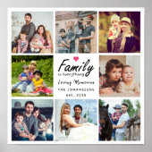 Script Family is Everything Photo Collage Keepsake Poster (Voorkant)