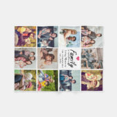 Script Family is Everything Photo Collage Modern Fleece Deken (Voorkant (Horizontaal))