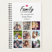 Script Family is Everything Photo Collage Modern Planner (Voorkant)