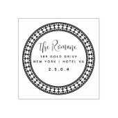 Script Family Name Self-inking Stamp Rubberstempel (Afrduk)