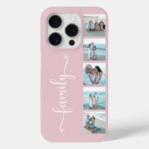 Script Family Photo Blush Roze iPhone 15 Pro Case
