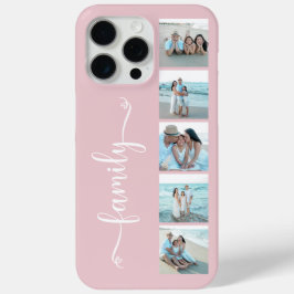 Script Family Photo Blush Roze iPhone 15 Pro Max Hoesje