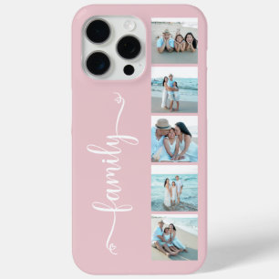 Script Family Photo Blush Roze iPhone 15 Pro Max Hoesje