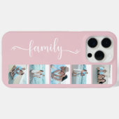 Script Family Photo Blush Roze Case-Mate iPhone Case (Achterkant (horizontaal))