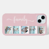 Script Family Photo Blush Roze Case-Mate iPhone Case (Achterkant (horizontaal))