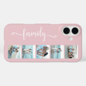 Script Family Photo Blush Roze Case-Mate iPhone Case (Achterkant (horizontaal))