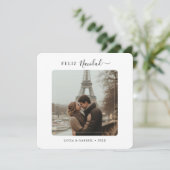 Script Feliz Navidad Paar Foto Kerstmis Feestdagenkaart (Staand voorkant)