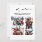 Script Feliz Navidad Spanish Christmas 4 Foto Feestdagenkaart (Voorkant)