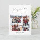 Script Feliz Navidad Spanish Christmas 4 Foto Feestdagenkaart (Staand voorkant)