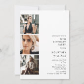 Script Fifty 4 Photo Collage 50th Birthday Kaart (Achterkant)