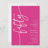 Script Fifty' 50e verjaardag Kaart (Voorkant)